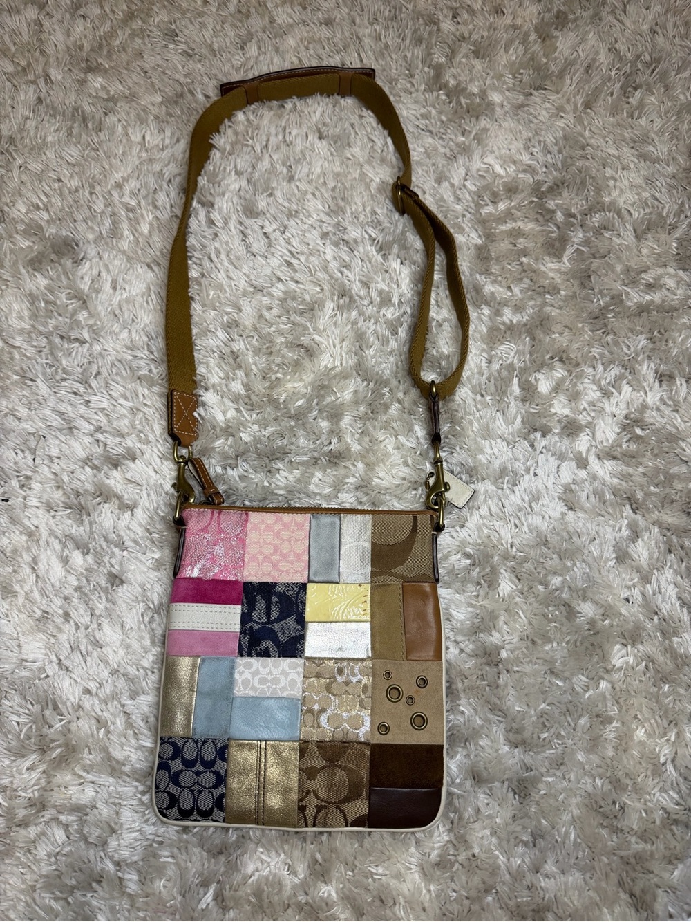 Coach Patchwork Crossbody Bag in Multicolor vintage